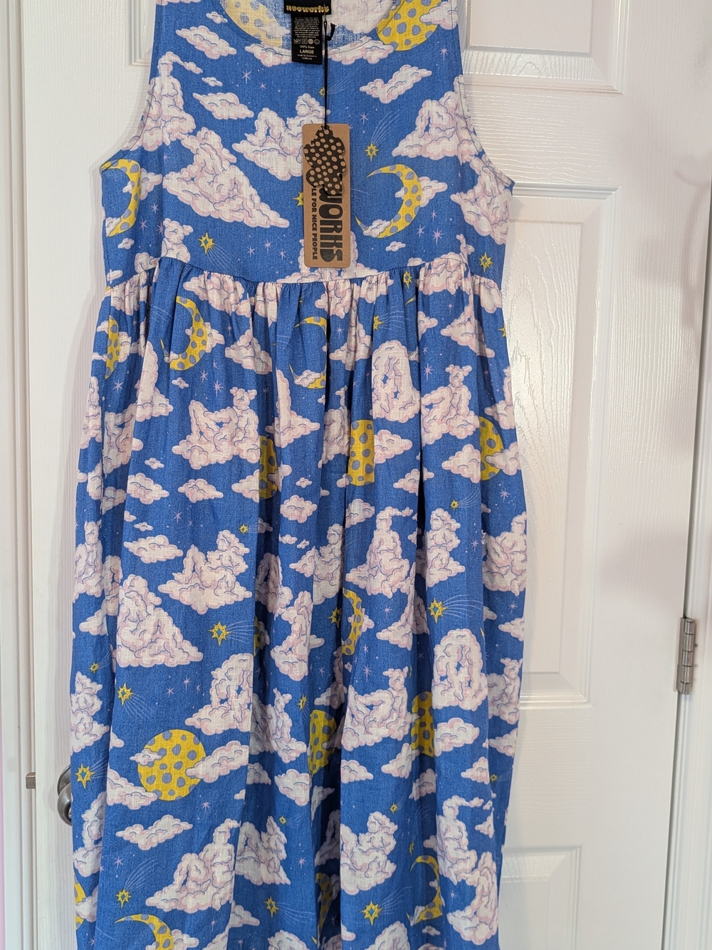 NWT NOOWORKS Linen Naomi Dress Size L